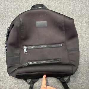 Dagne Dover Indi Backpack Diaper Bag Neoprene Travel Carry On Durable Black